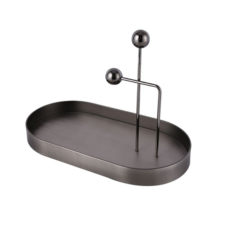 Minimalist Black Metal & Stainless Steel Jewelry Tray - Image 6