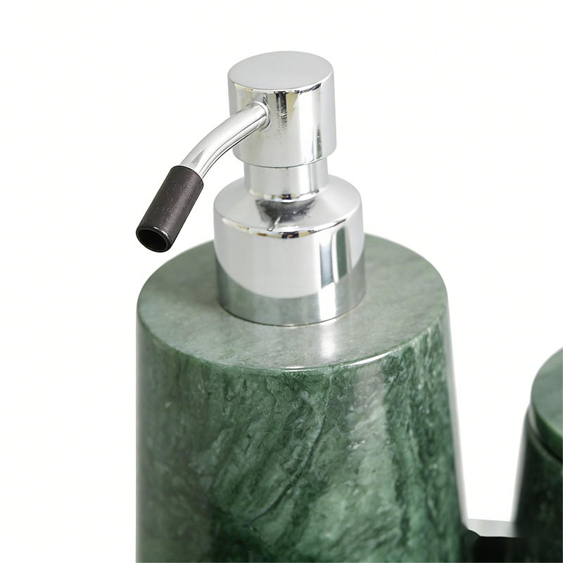 Green Marble Luxury Bathroom Accessory Set (6 Pieces) - Image 3
