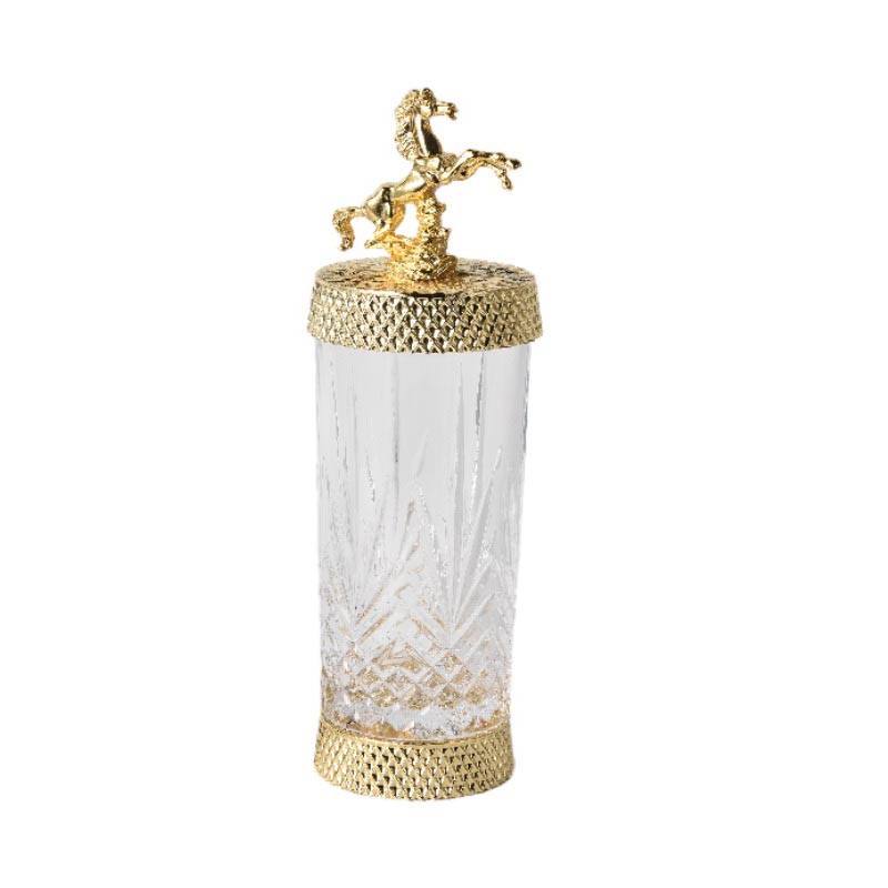 Opulent Glass & Zinc Alloy Storage Jar Collection (Four Novelty Styles) - Image 13