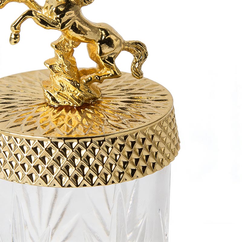 Opulent Glass & Zinc Alloy Storage Jar Collection (Four Novelty Styles) - Image 10