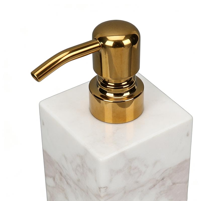 Marble & Iron Modern Geometric Bathroom Accessory Set (4 Styles) - Image 2
