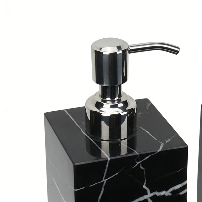 Marble & Iron Modern Geometric Bathroom Accessory Set (4 Styles) - Image 11