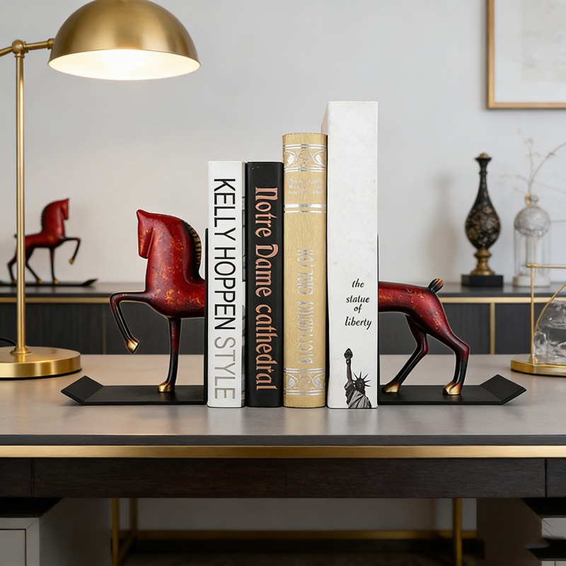 Brass & Metal Horse Bookend Set (2 Colors) - Image 4