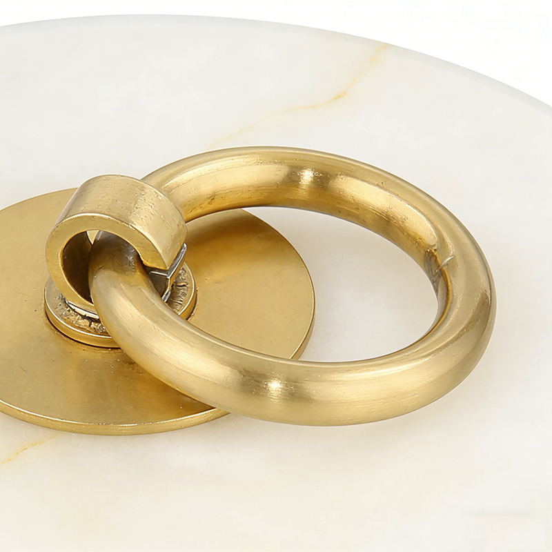 Embossed Brass Lidded Ashtray Set - Image 5