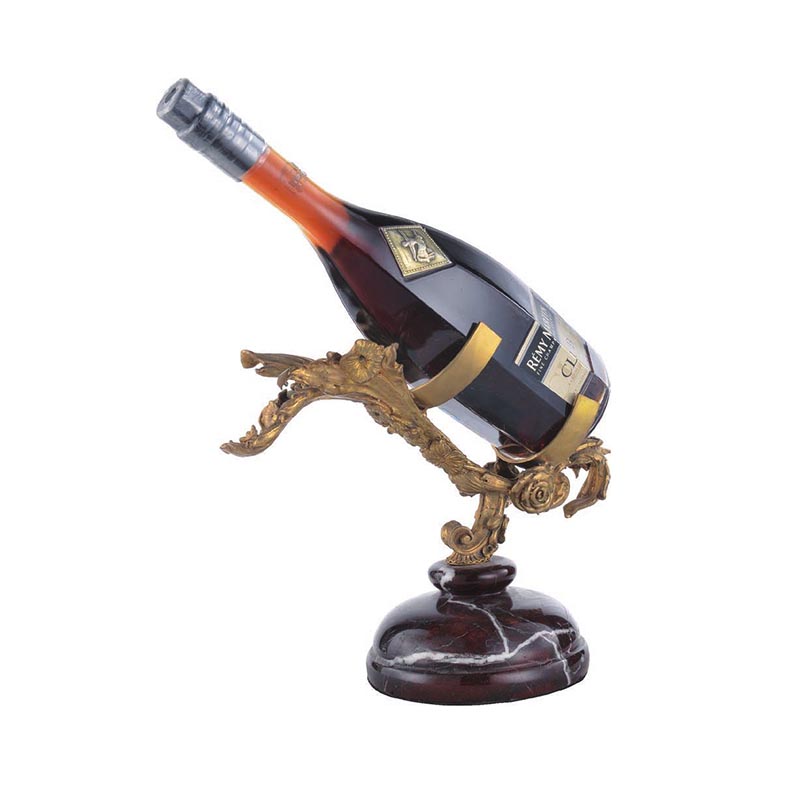 Vintage Brass & Marble Wine Rack Set - Image 6