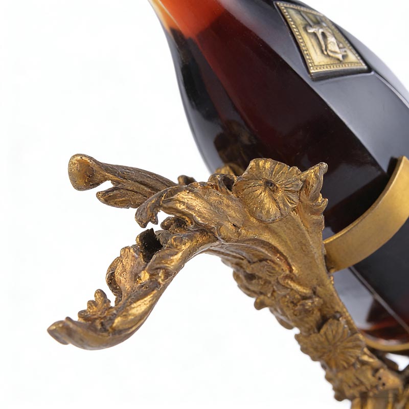 Vintage Brass & Marble Wine Rack Set - Image 5