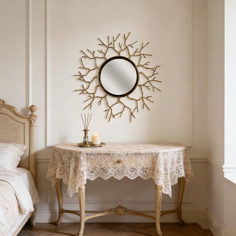 Crafted Delicate Iron Wire Luxury Wall Mirror Collection (3 Sizes) - Image 4