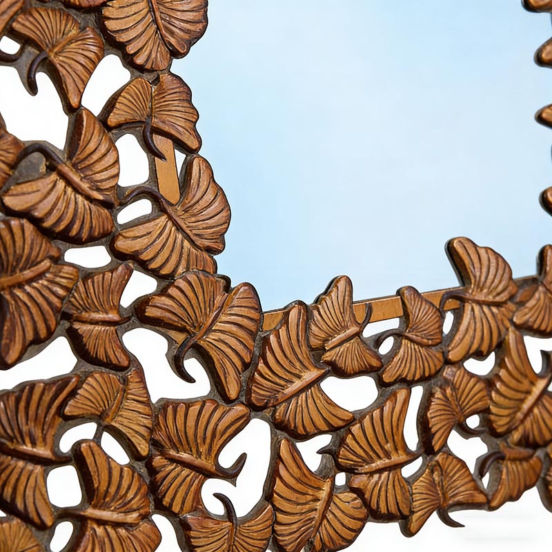 Butterfly & Leaf Iron Frame Decorative Wall Mirror Collection (5 Styles) - Image 10