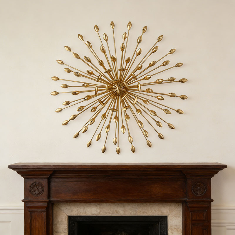 Nature-Inspired Brass Wall Decor Collection (2 Styles, 3 Sizes Each) - Image 3