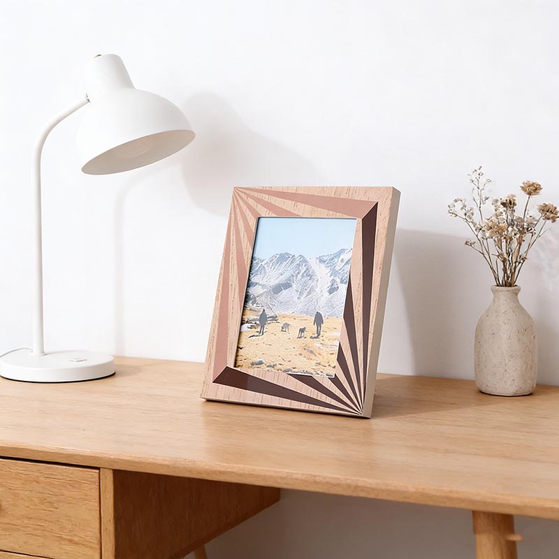 MDF & Glass Artistic Pattern Photo Frame Set (4 Styles, 2 Sizes Each) - Image 2