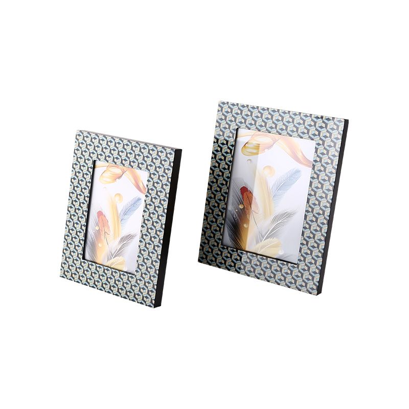 MDF & Glass Artistic Pattern Photo Frame Set (4 Styles, 2 Sizes Each) - Image 6