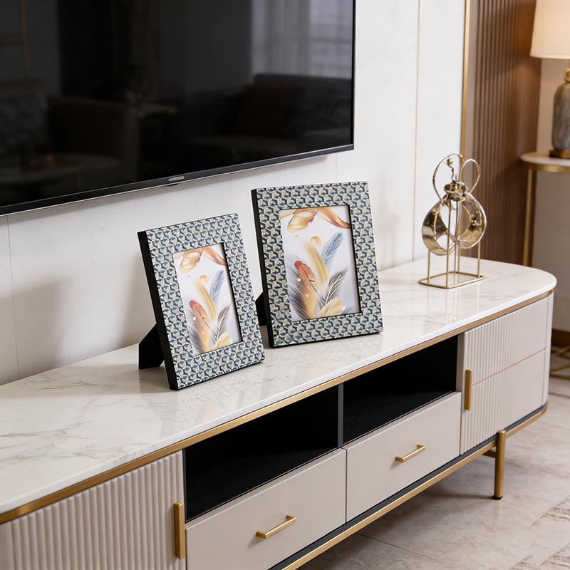 MDF & Glass Artistic Pattern Photo Frame Set (4 Styles, 2 Sizes Each) - Image 5