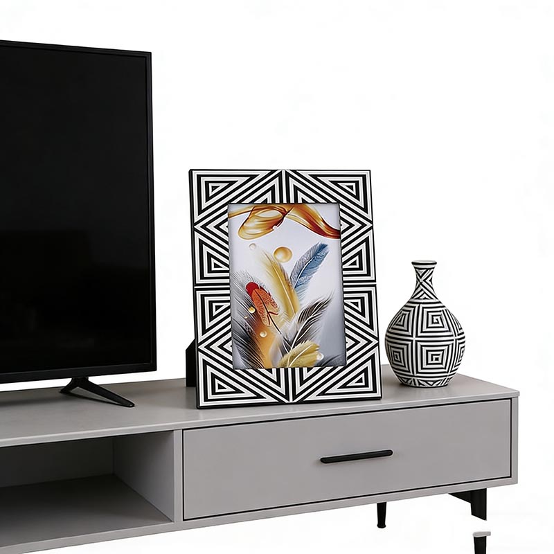 MDF & Glass Artistic Pattern Photo Frame Set (4 Styles, 2 Sizes Each) - Image 7