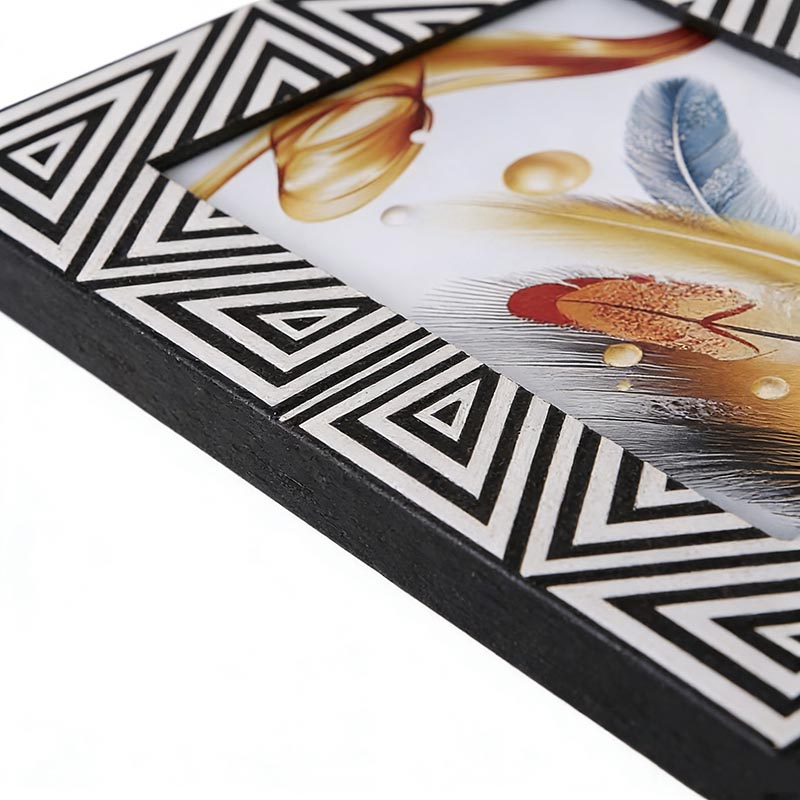MDF & Glass Artistic Pattern Photo Frame Set (4 Styles, 2 Sizes Each) - Image 8