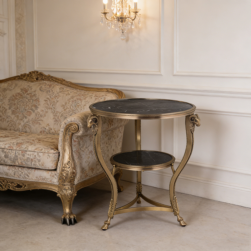 Brass & Marble Accent Table Collection (14 Distinct Designs) - Image 2