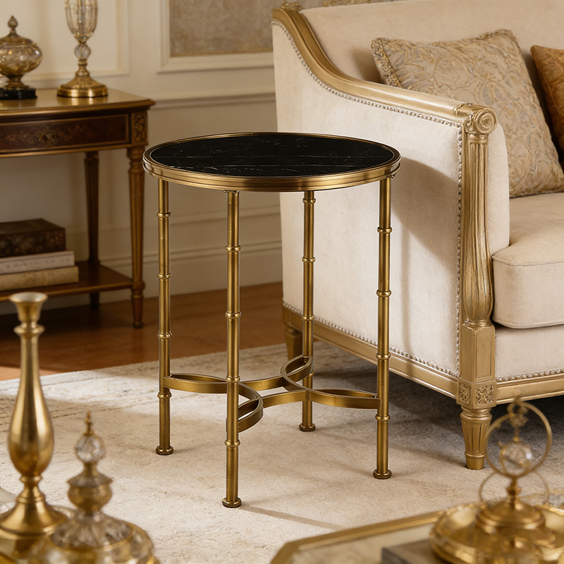 Brass & Marble Accent Table Collection (14 Distinct Designs) - Image 7