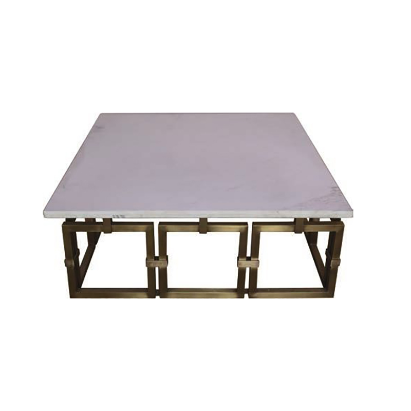 Brass & Marble Coffee Table Collection (Square, Round & Rectangular Designs) - Image 3