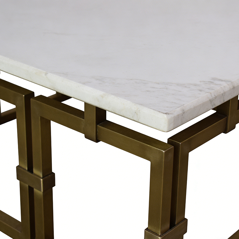 Brass & Marble Coffee Table Collection (Square, Round & Rectangular Designs) - Image 2