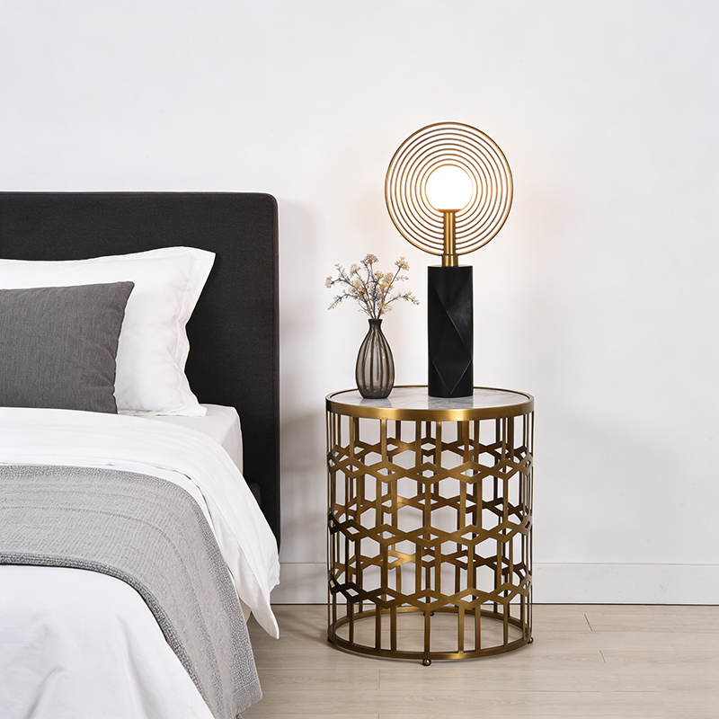 Brass & Marble Accent Table Collection (12 Distinct Styles, Round/Triangular/Rectangular Shapes) - Image 3
