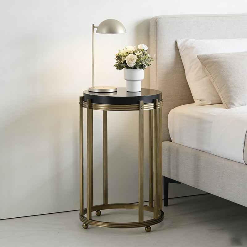 Brass & Marble Accent Table Collection (12 Distinct Styles, Round/Triangular/Rectangular Shapes) - Image 4