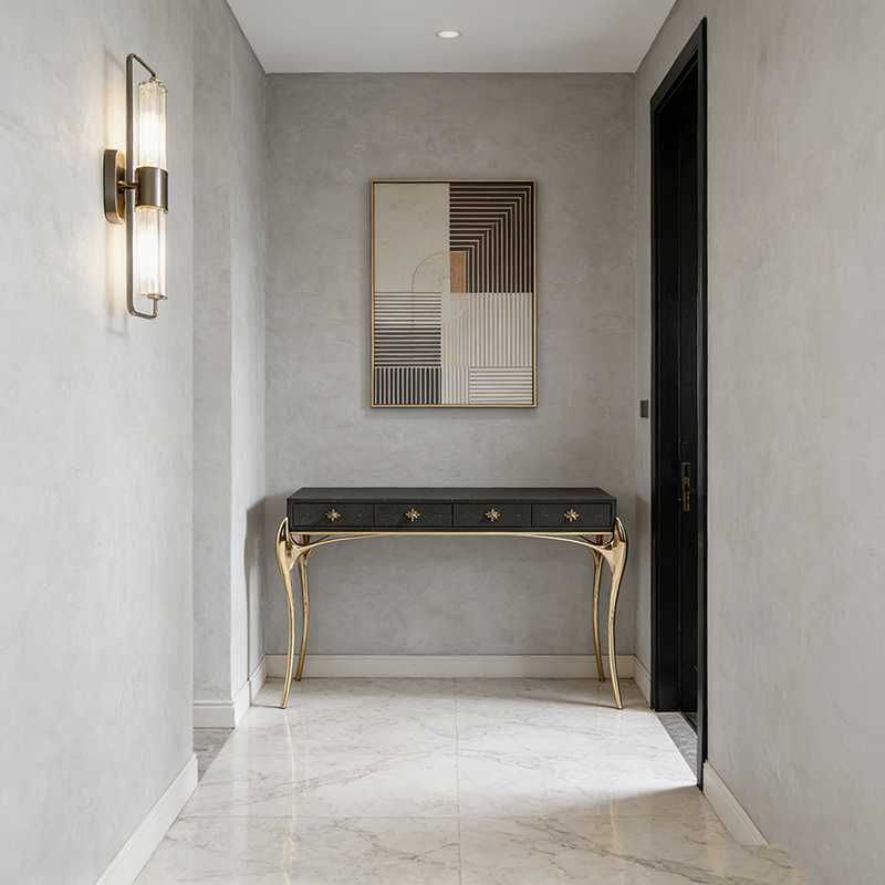 Luxury Mixed-Material Console Table Set - Image 4