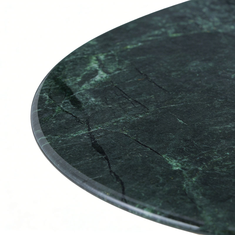Sculptural Brass & Green Marble Table Collection (Dining, Console & Side Table Styles) - Image 2