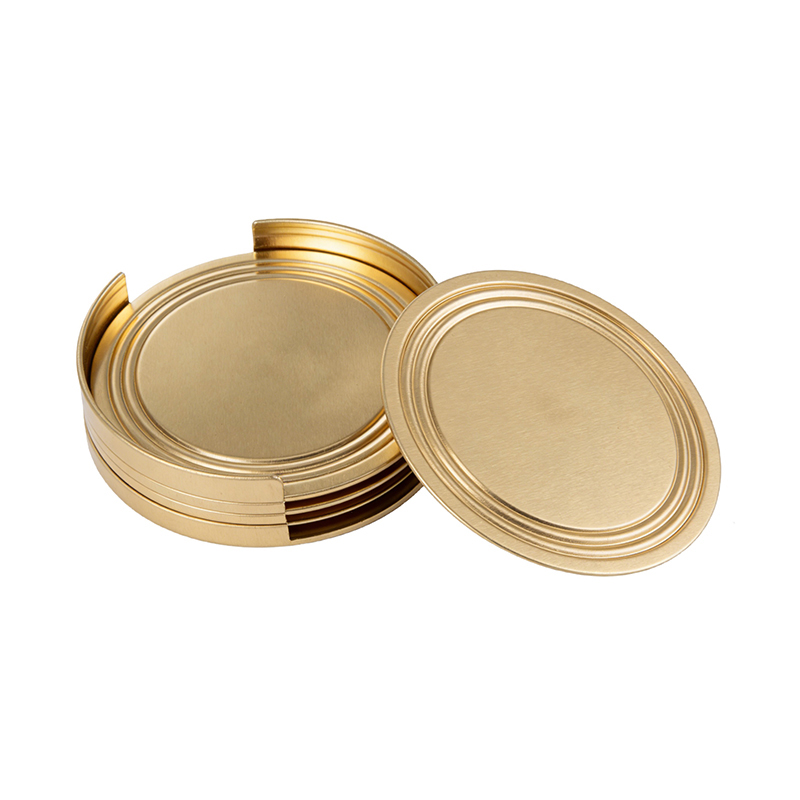Premium Brass Coaster Sets (Two Stylish Designs, Gold & Silver Options) - Image 3