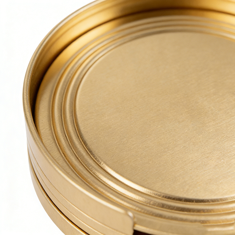 Premium Brass Coaster Sets (Two Stylish Designs, Gold & Silver Options) - Image 2