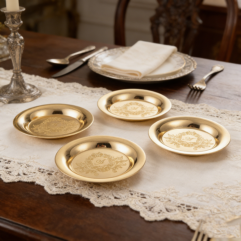 Premium Brass Coaster Sets (Two Stylish Designs, Gold & Silver Options) - Image 7