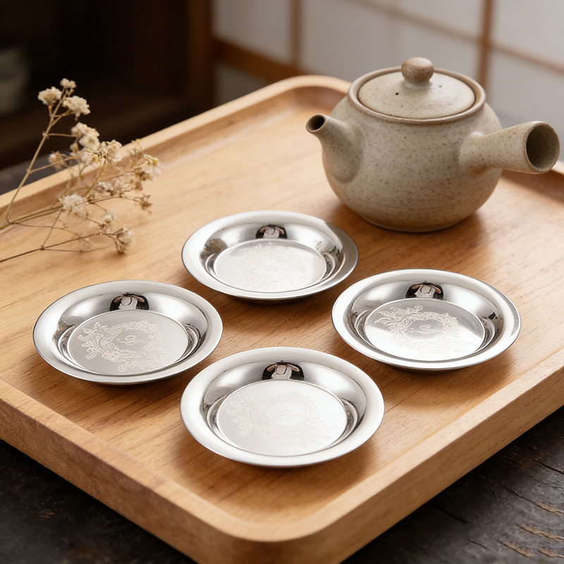 Premium Brass Coaster Sets (Two Stylish Designs, Gold & Silver Options) - Image 10