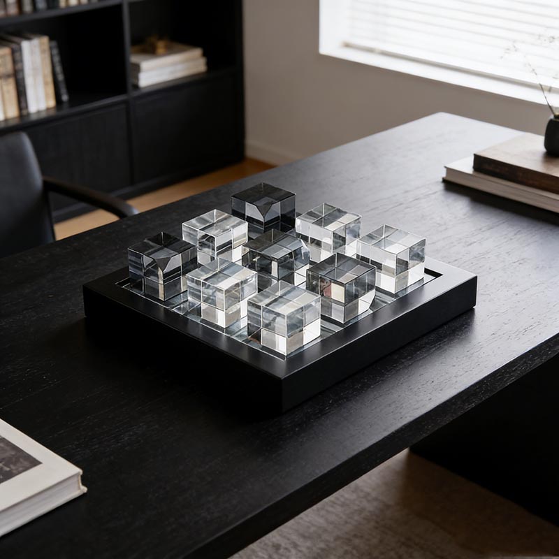 Luxe Crystal Tabletop Chess Set (4 Variations Of Color & Style Designs)