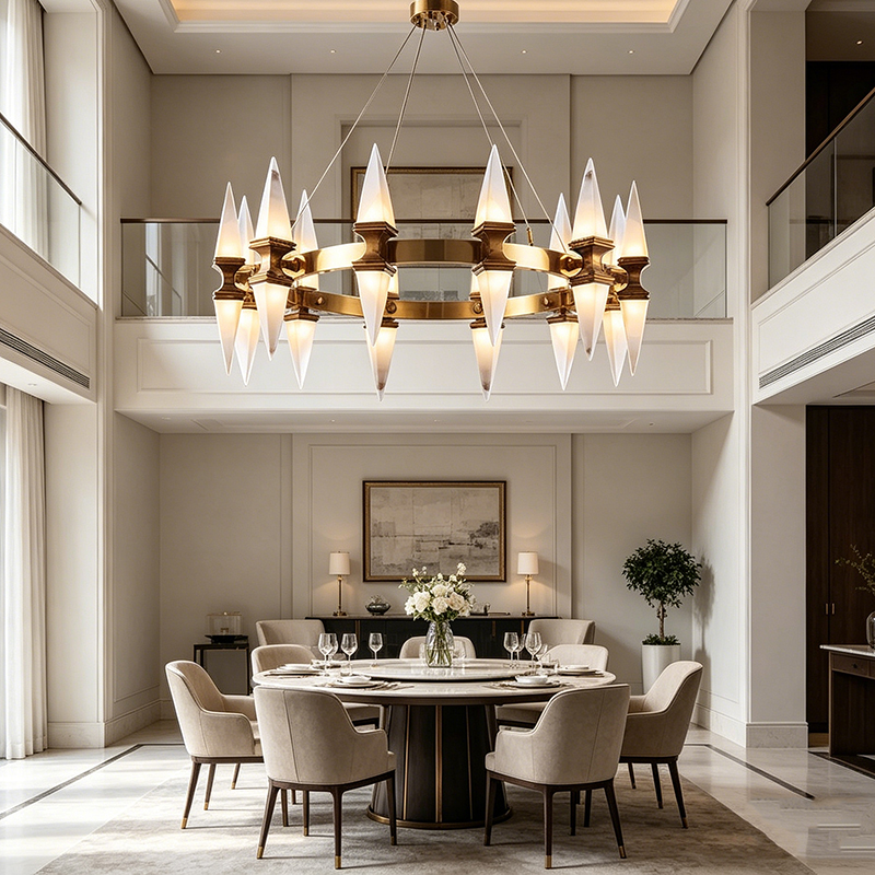 Modern Brass Chandeliers